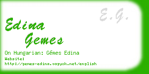 edina gemes business card